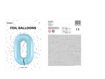 Picture of FOIL BALLOON NUMBER 0 PASTEL BLUE 34 INCH
